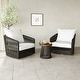 preview thumbnail 9 of 36, 3-piece Cushioned Swivel Patio Wicker Furniture Set Outdoor Rattan Bistro Set