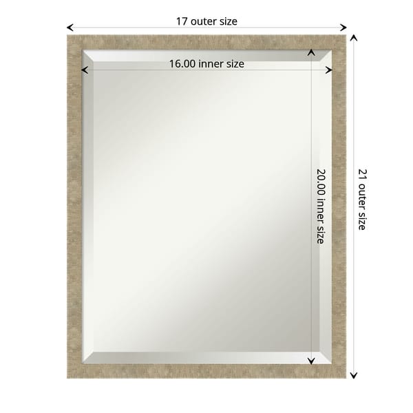 Beveled Bathroom Wall Mirror - Jet Frame - Overstock - 32532912