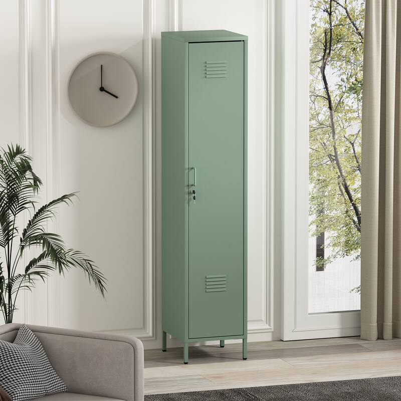 Manhattan Comfort Naomi 15" Metal Storage Cabinet - Green