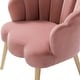 preview thumbnail 34 of 64, HULALA HOME Morden Scalloped Velvet Arm Chair with Tufted Back