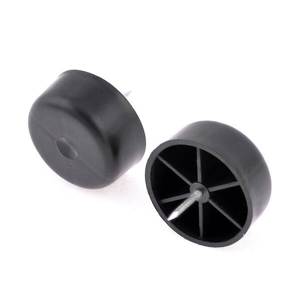 2 Pcs Cylinder Shaped 48mm Dia Furniture Table Chair Plastic Foot Pads