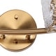 preview thumbnail 19 of 25, Fenro Modern 3-Light Luxury Brass Bathroom Vanity Light Textured Glass Wall Sconce