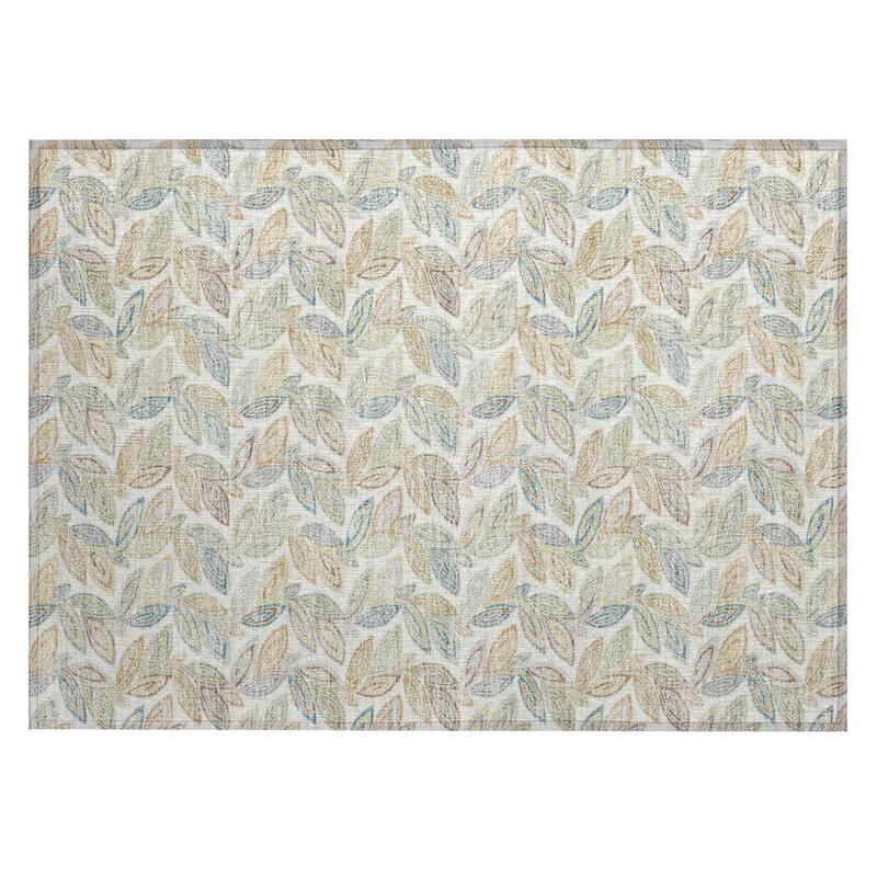 Machine Washable Indoor/ Outdoor Modern Rose Hill Chantille Rug