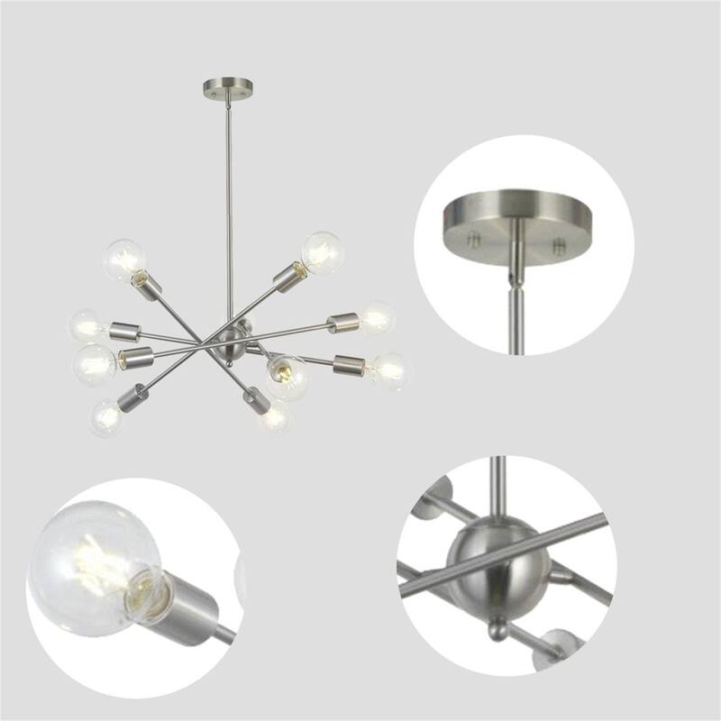 10-Light Mid-Century Modern Sputnik Chandelier