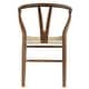 preview thumbnail 49 of 47, Modern Dining Chair with Woven Paper cord Seat, Solid Wooden Farmhouse Y Back Elbow Side Chair
