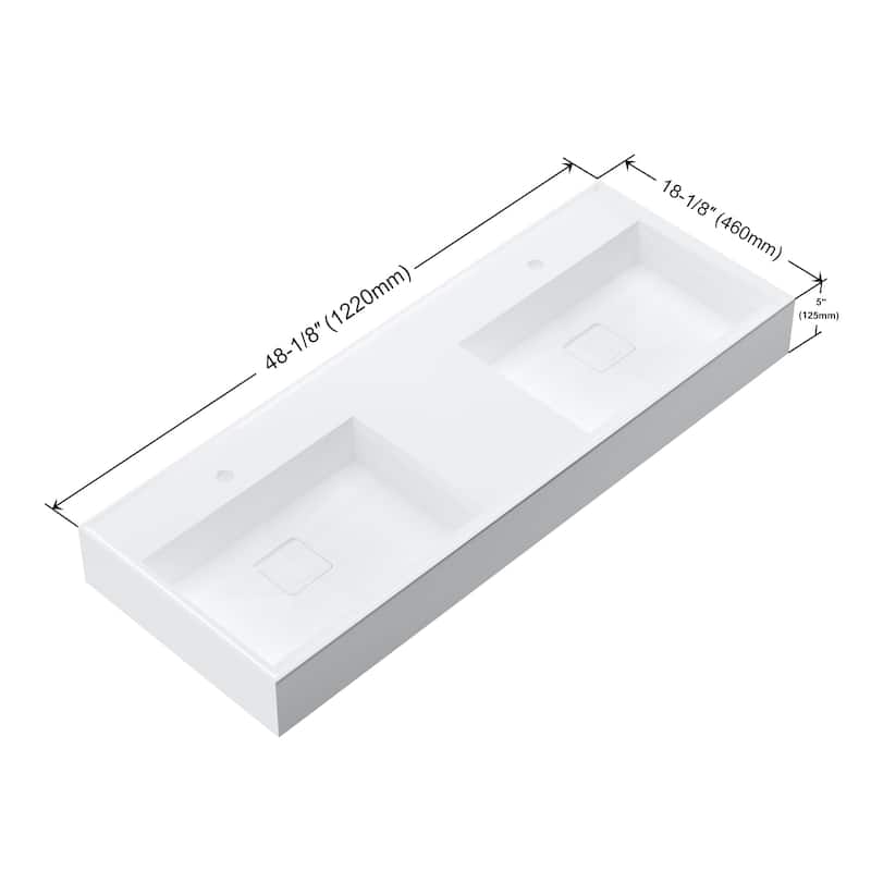 Stafford 48" Double Bathroom Sink