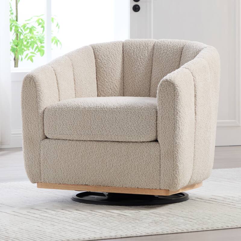 32.3" W Modern Swivel Accent Chair,Chenille Single Sofa Seating