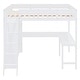 preview thumbnail 4 of 10, Full Size Loft Bed with Desk and Shelves - Space-Saving Solution for Stylish and Organized Bedrooms