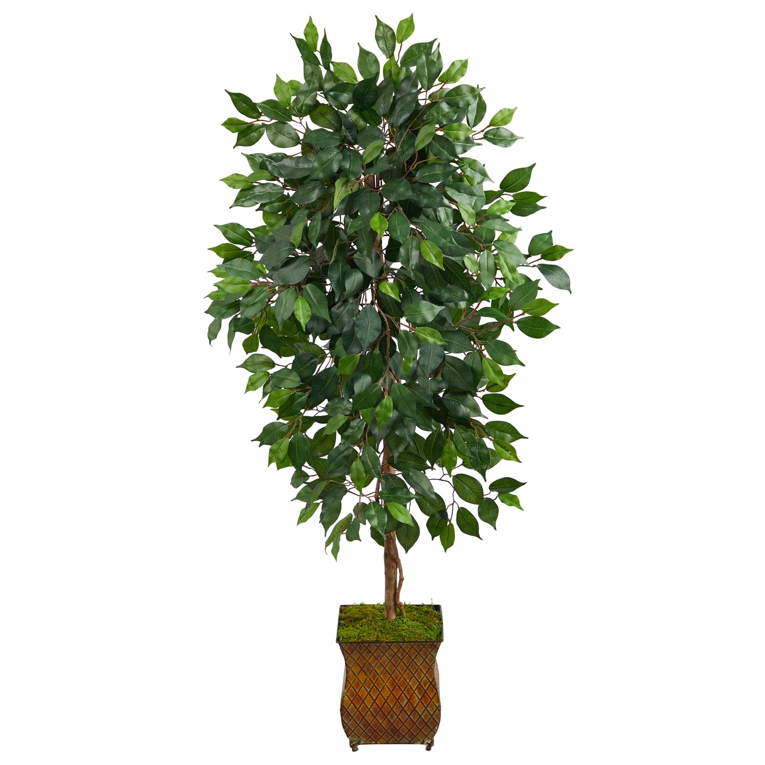 Artificial Hydrangea Bouquet with Vase Modern Floral Arrangement for Home Decor - Green - 51