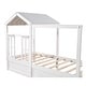 preview thumbnail 9 of 7, Twin Size House Bed Modern Wood Canopy Bed with Roof, Window and Large Drawer