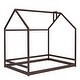 preview thumbnail 10 of 9, Full Size House Bed with Playhouse Design and Sturdy Pine Frame for Kids' Comfortable Sleep and Play
