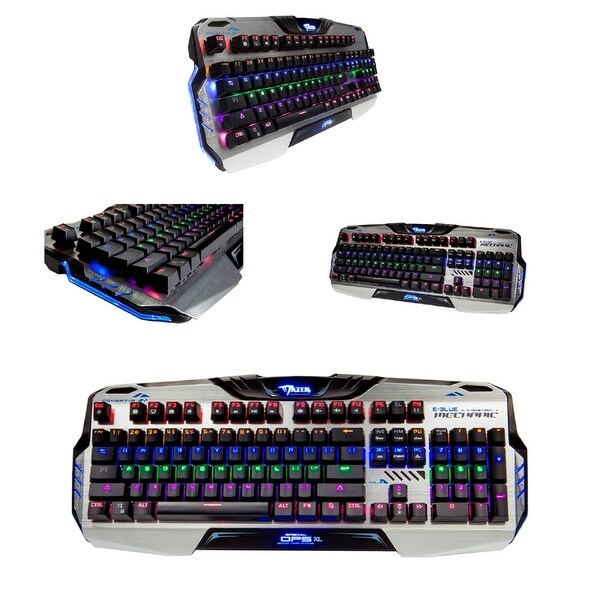 Mazer Black Backlit Aluminum Mechanical Keyboard EKM729 for PC/ Desktop Computer