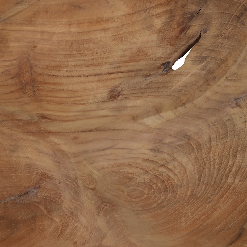 Wood Decorative Bowl Leaf Shape Hand Carved Stylish - 24" Brown - 24" x 17" x 4"