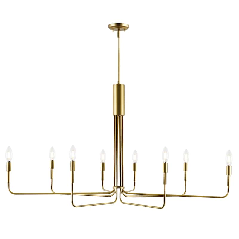 Light Society Bella 8-Light Chandelier - Brushed Brass
