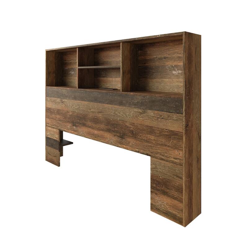 Clayfell Pomona Freestanding Storage Headboard with Shelving
