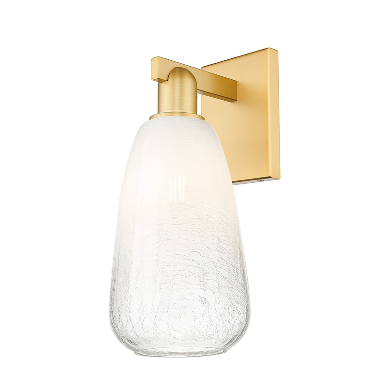 Innovations Lighting 716-1W-11-8 Brookhaven Almond Sconce Brookhaven - Satin Gold / Opal