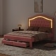 preview thumbnail 33 of 74, Upholstered platform bed