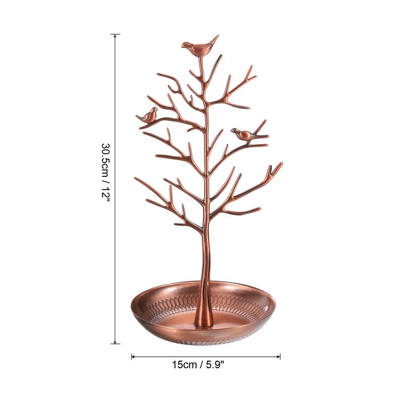 Jewelry Holder Organizer, Necklace Holder Jewelry Tree Stand Bird - Bronze