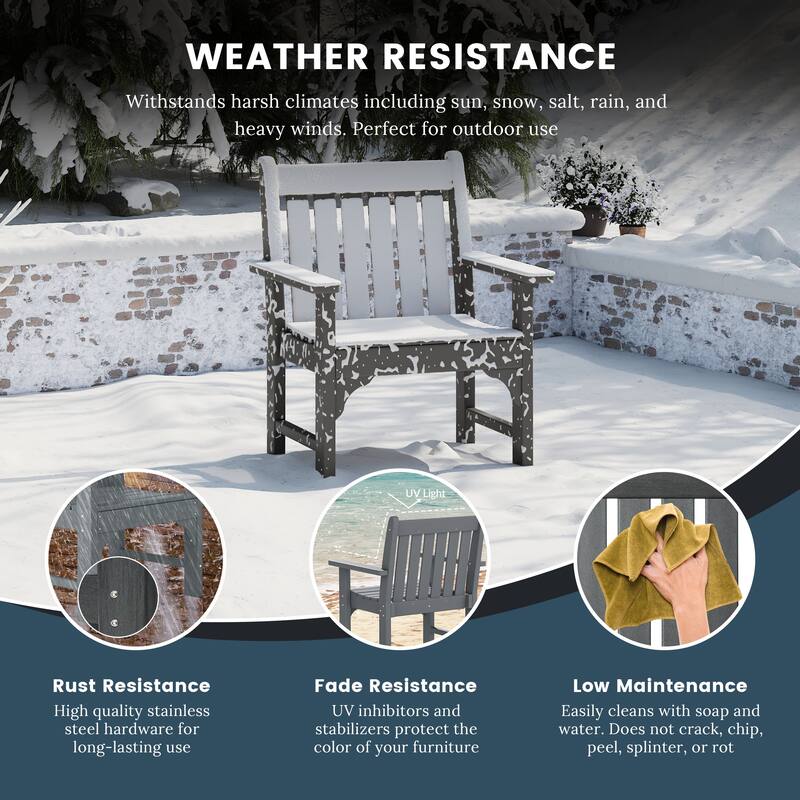 Laguna Outdoor Patio Garden Arm Chair Set with Side Table