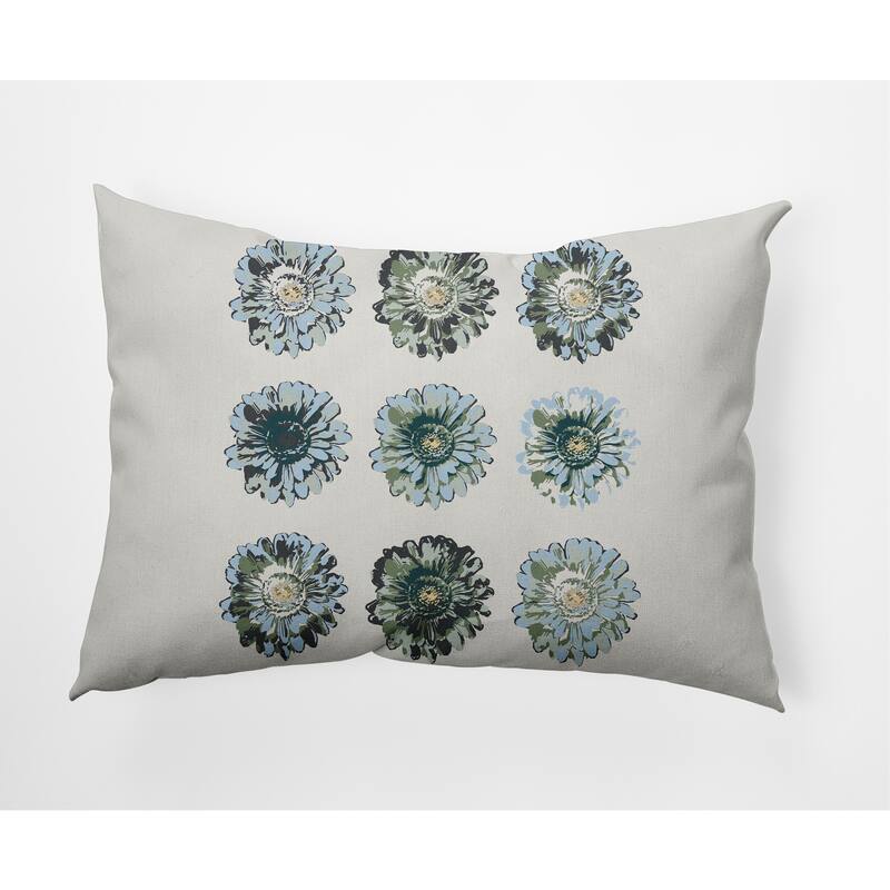 Gypsy Floral Decorative Throw Pillow - Green - 14" x 20"