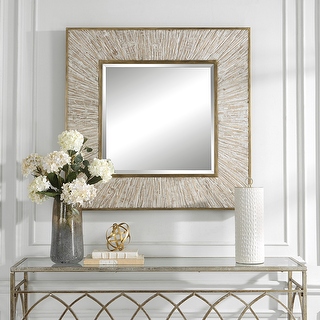 wall mirror / 昭和レトロ Weathered Style Square Wall Mirror - 41.5