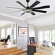 preview thumbnail 6 of 35, Bella Depot 72" Modern Large Ceiling Fan 6-speed Reversible with Dimmable Light and Remote for Family Room