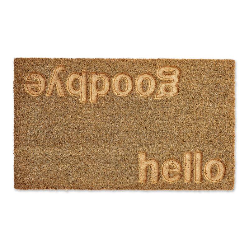DII Fun Greetings Doormat - Hello/Goodbye Engraved