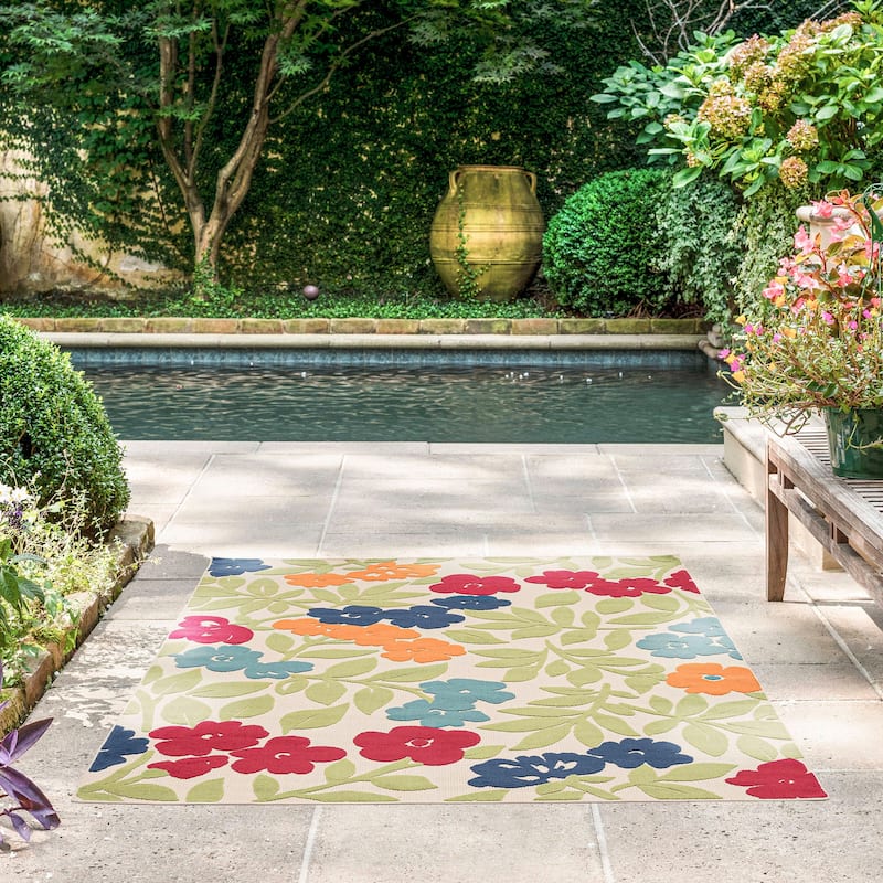 Origin Coastal Floral Indoor/Outdoor Area Rug