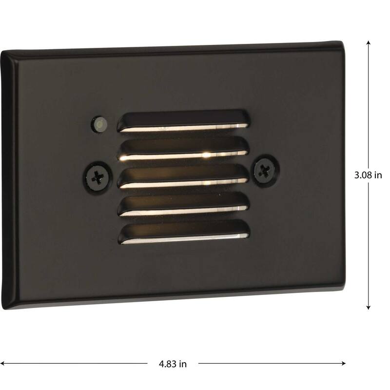LED Indoor Outdoor Antique Bronze Integrated LED Wall or Step Light - 4.83 in x 1.5 in x 3.08 in