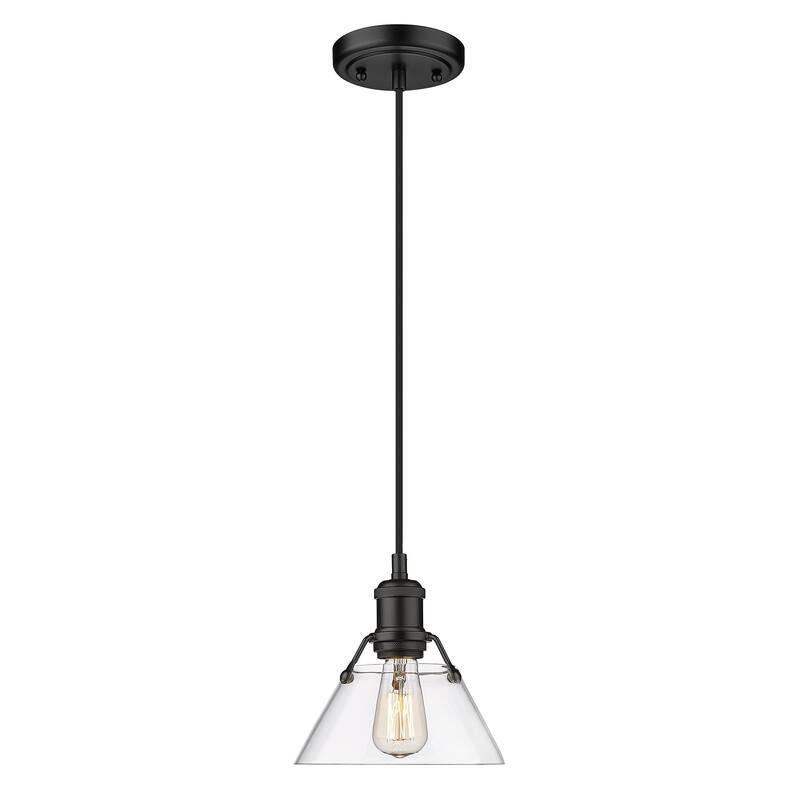 Orwell 1-Light Mini Pendant - Matte Black with Clear Glass
