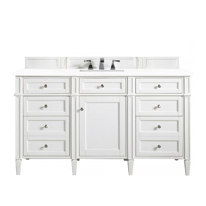 James Martin Vanities 650-V60S-3WZ Brittany 60" Single Basin Poplar