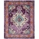 preview thumbnail 90 of 164, SAFAVIEH Monaco Lillie Boho Medallion Distressed Area Rug 8' x 10' - Violet/Light Blue
