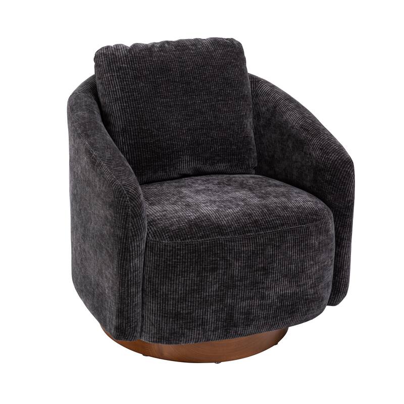 Swivel Accent Barrel Chair and Comfy Round Accent Single Sofa Chair, 360 Degree Club Chair, Lounge Armchair for Living Room