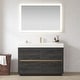preview thumbnail 77 of 83, Huesca Bath Vanity with Composite Integral Sink Top without Mirror