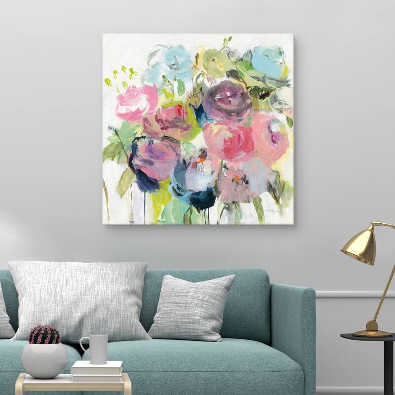 Bright Summer Peonies by Marilyn Hageman Canvas Art Print