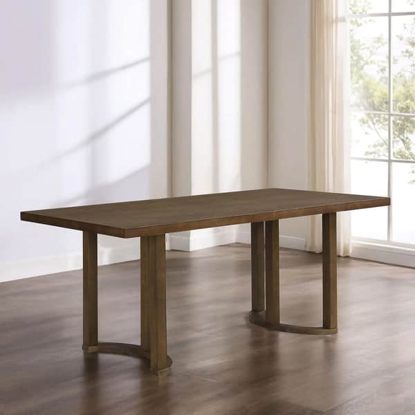 slide 2 of 9, Christopher Knight Home - Noah Rubber Wood 6-Seat Dining Table Light Ash+Beige