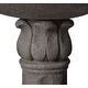 preview thumbnail 8 of 11, Ashlee Weathered Concrete Finish 26 Inch Height Tiered Birdbath - 17" x 26"