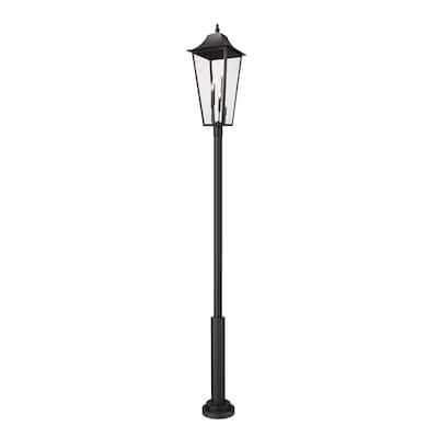Gannon 5 Light Outdoor Post Mounted Fixture in Black