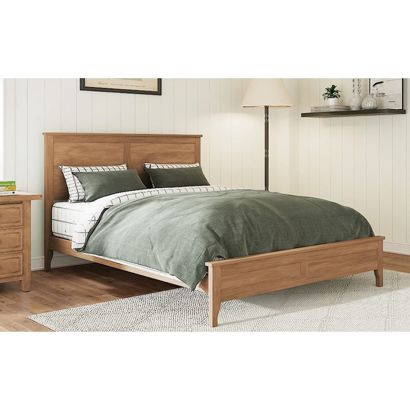 Modern Solid Wood Full Size Platform Bed