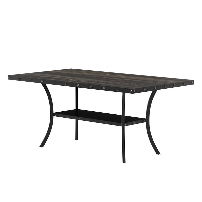 Corvus Eleanor 68" Rectangular Dining Table with Nailhead Trim