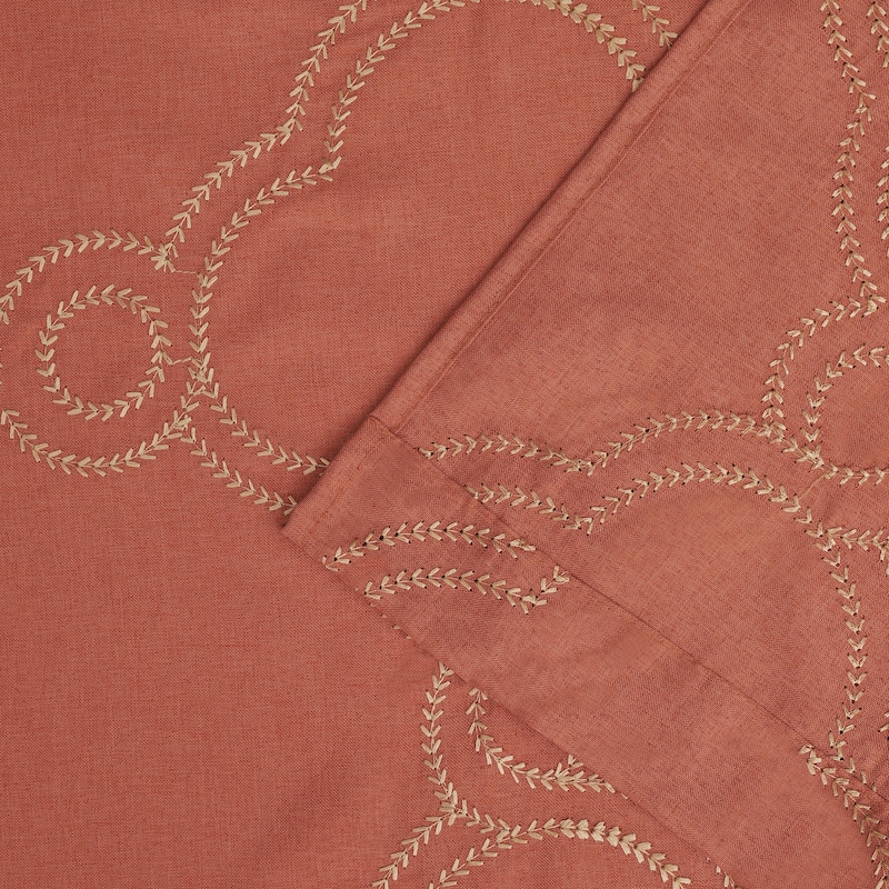 Superior Embroidered Sheer Grommet Curtain Panel (Set of 2) 52"x 84"