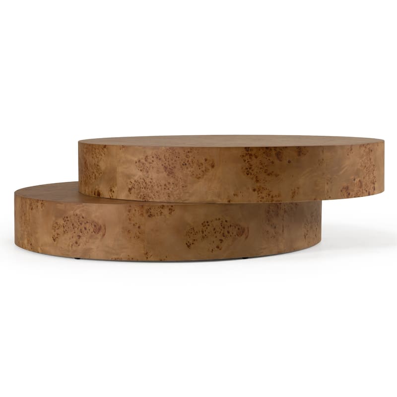 Modrest Ely Modern Faux Burl Coffee Table