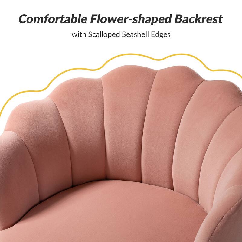 Xabier Cute Modern Upholstered Barrel Chair Accent Chair with Tufted Back Set of 2 by HULALA HOME