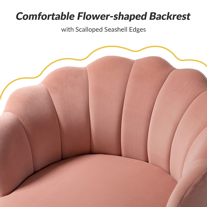 Xabier Cute Modern Upholstered Barrel Chair Accent Chair with Tufted Back by HULALA HOME