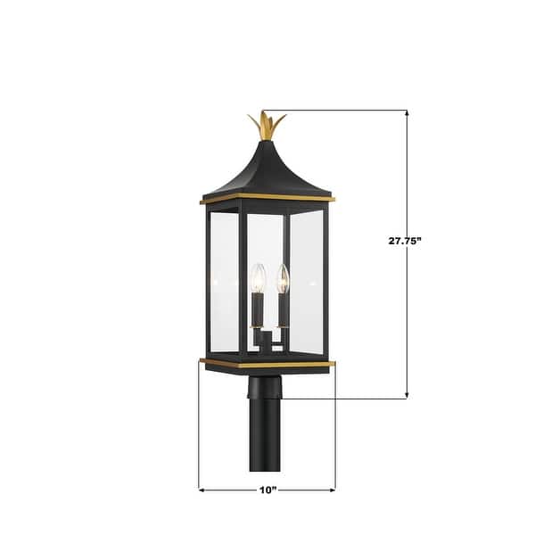 Crystorama Lighting Group SIM-809 Simpson 3 Light 28" Tall Post Light