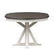preview thumbnail 5 of 8, Allyson Park Wirebrushed White & Charcoal Pedestal Table