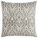 preview thumbnail 7 of 25, Rizzy Home Cotton Damask Throw Pillow, 22x22 Cover Only - Gray/Natural