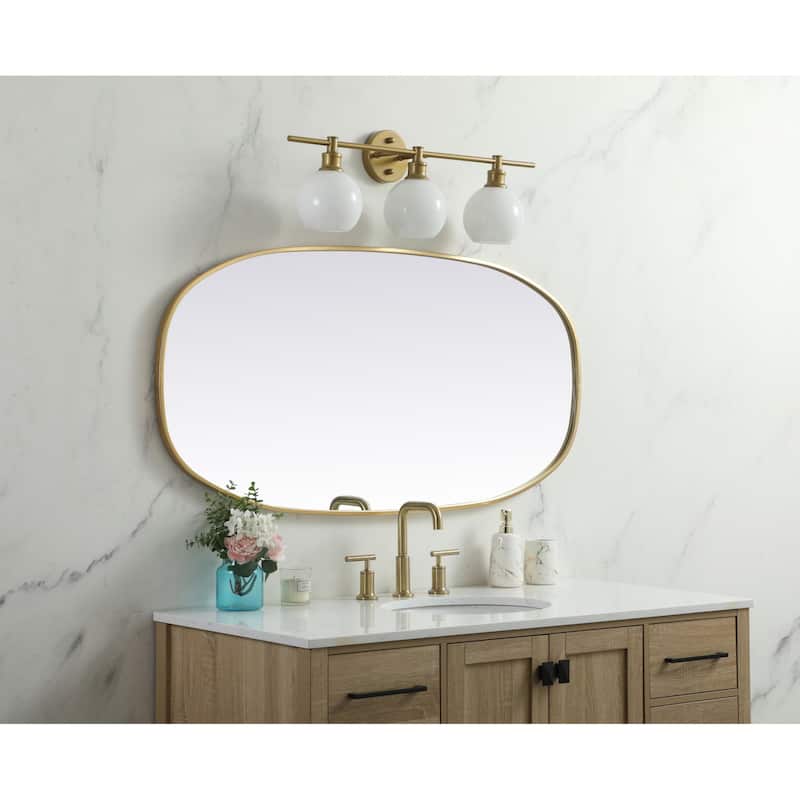 Elegant Lighting MR2B2448 Brynn 24" W x 48" H Oval Framed Bathroom