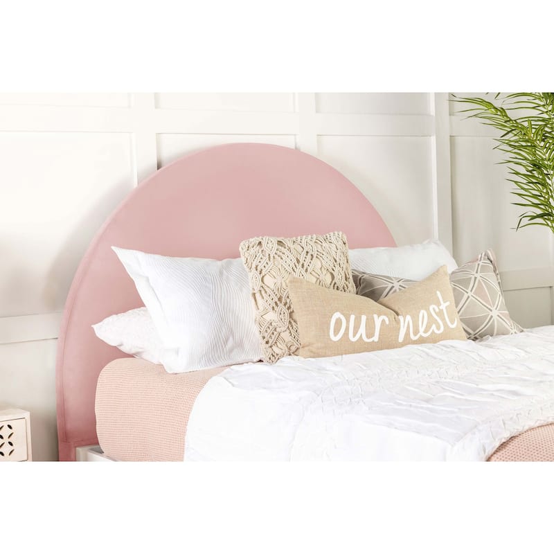 June Transitional Upholstered Panel Headboard