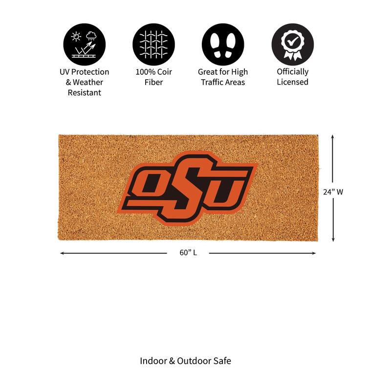 Oklahoma State University Full Color Indoor/Outdoor Coir Mat